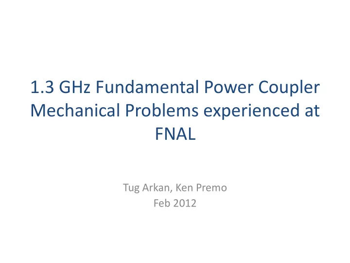 mechanical problems experienced at