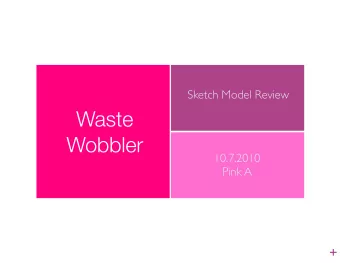 Waste  Wobbler  10.7.2010  Pink A  +  Making Trash Sexy  Features  -Non-tippable, weighted at