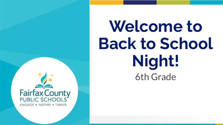 welcome to back to school night