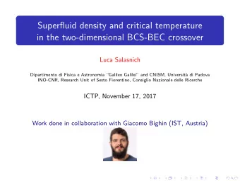 Superfluid density and critical temperature  in the two-dimensional BCS-BEC crossover  Luca