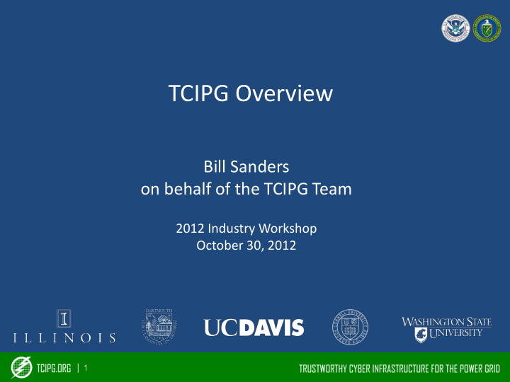 tcipg overview