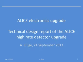 ALICE electronics upgrade  Technical design report of the ALICE  high rate detector upgrade  A.