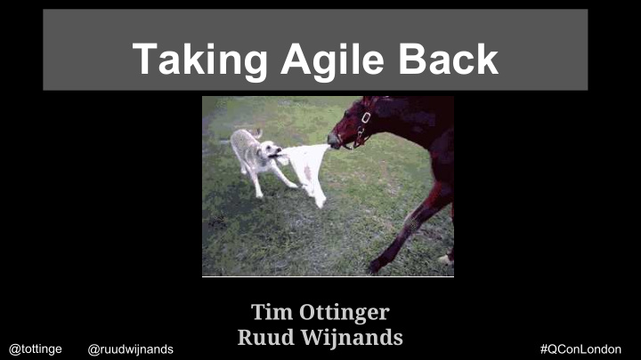 taking agile back