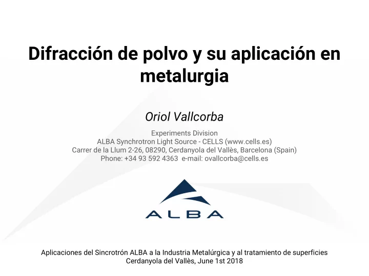 difracci n de polvo y su aplicaci n en metalurgia