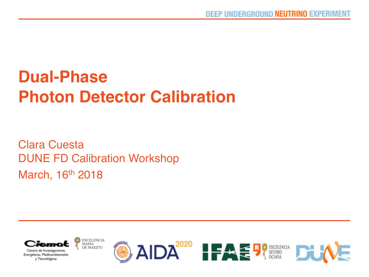 dual phase photon detector calibration