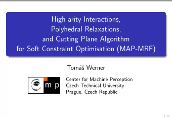 High-arity Interactions,  Polyhedral Relaxations,  and Cutting Plane Algorithm  for Soft Constraint