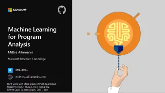 Microsoft Research, Cambridge  Joint work with Marc Brockschmidt, Mahmoud  Khademi, Hamel Husain,