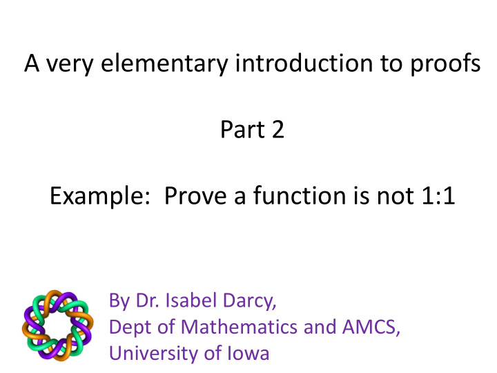 a very elementary introduction to proofs part 2 example