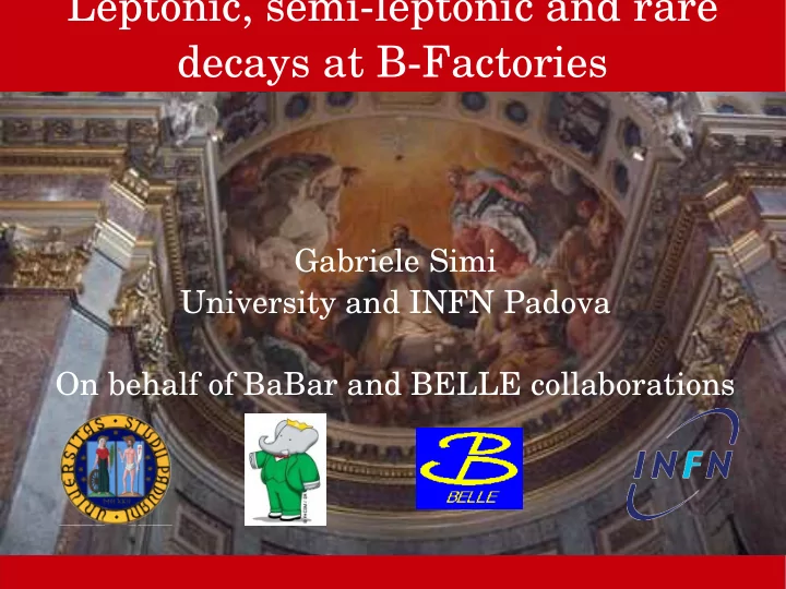 leptonic semi leptonic and rare decays at b factories