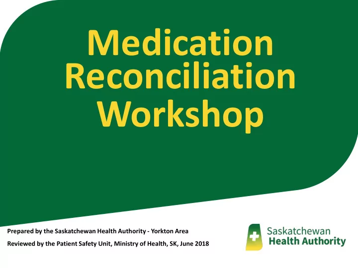 reconciliation workshop