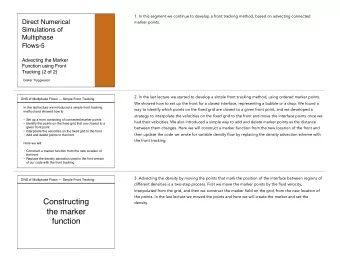 Constructing  density.  the marker  function  4. There are several ways to construct a marker