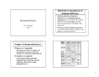 infectious consequences of immunodeficiency