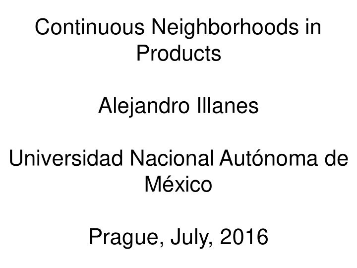 continuous neighborhoods in products alejandro illanes