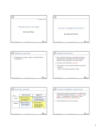 1  Properties of contracts  Contracts for analysis  7  8  deferred class  A contract:  PLANE