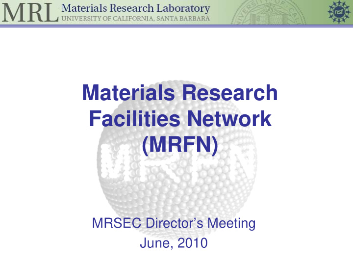materials research facilities network mrfn