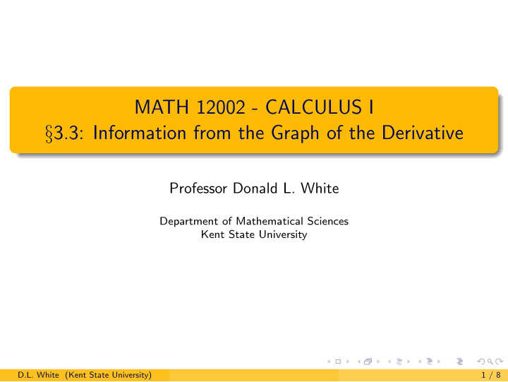 math 12002 calculus i 3 3 information from the graph of