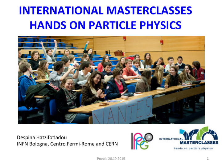 international masterclasses hands on particle physics