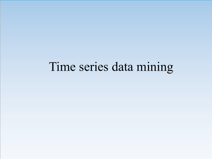 time series data mining