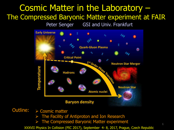 cosmic matter in the laboratory