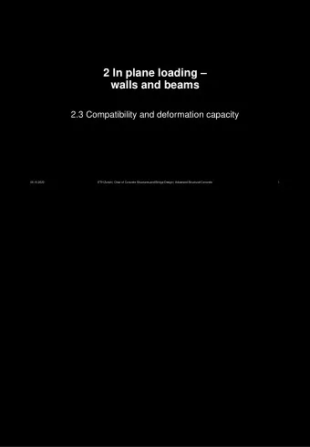2 In plane loading   walls and beams  2.3 Compatibility and deformation capacity  06.10.2020