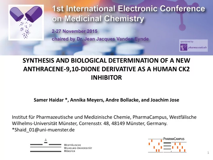 synthesis and biological determination of a new