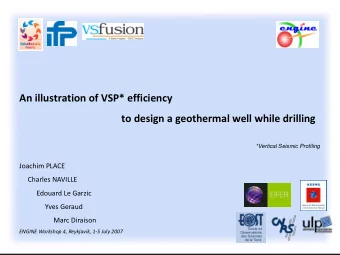 An illustration of VSP* efficiency  to design a geothermal well while drilling  *Vertical Seismic