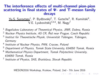 The interference effects of multi-channel pion-pion  scattering in final states of - and -meson