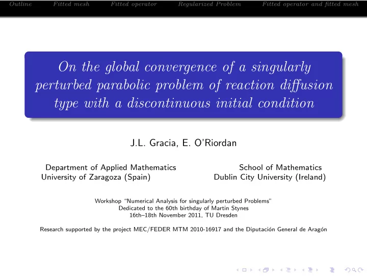 on the global convergence of a singularly perturbed