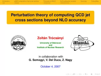Perturbation theory of computing QCD jet  cross sections beyond NLO accuracy  Zoltn Trcsnyi