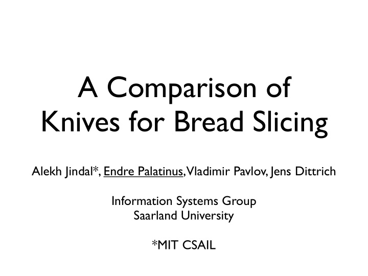 a comparison of knives for bread slicing