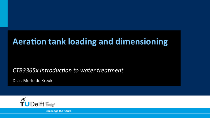 aera on tank loading and dimensioning