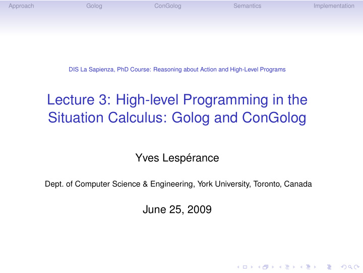 lecture 3 high level programming in the situation
