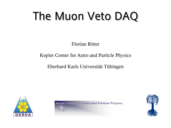 the muon veto daq the muon veto daq