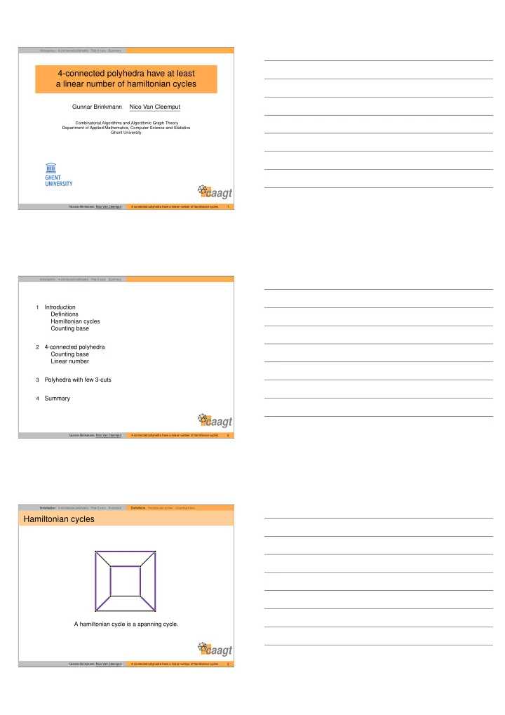 4 connected polyhedra have at least a linear number of