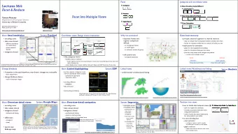 Lectures 3&amp;4:  Juxtapose Share Encoding: Same/Di fg erent  Facet &amp; Reduce  Linked
