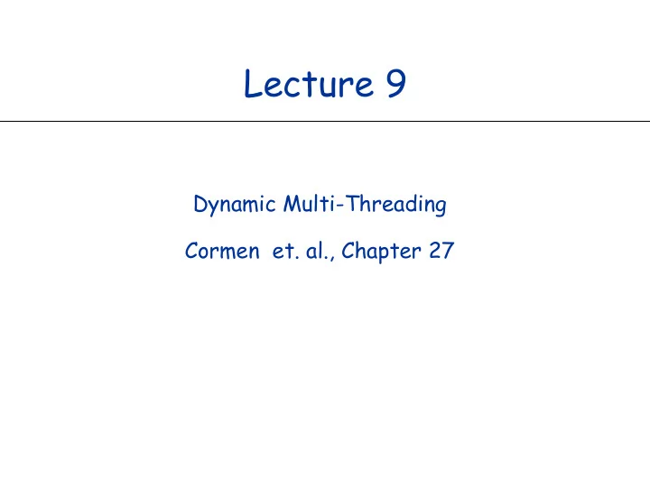 lecture 9