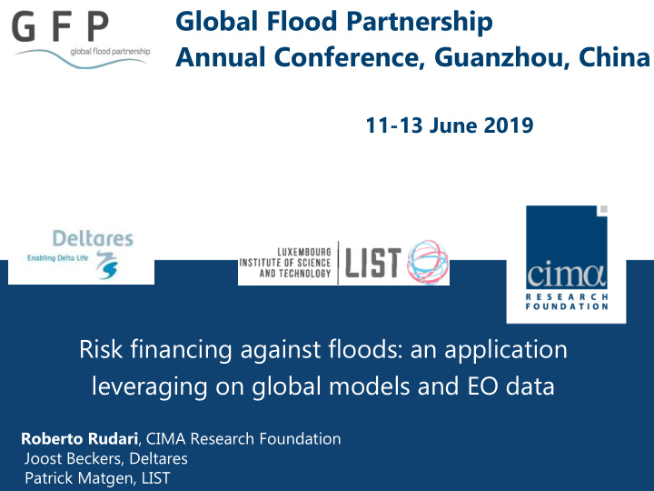 global flood partnership