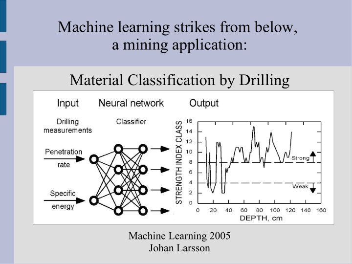 machine learning strikes from below a mining application