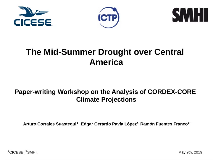 the mid summer drought over central america