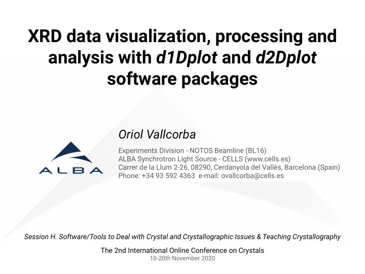 xrd data visualization processing and analysis with