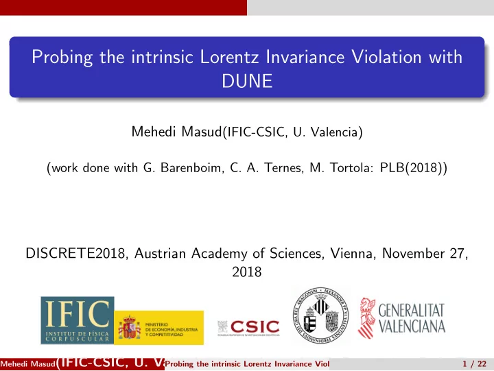probing the intrinsic lorentz invariance violation with