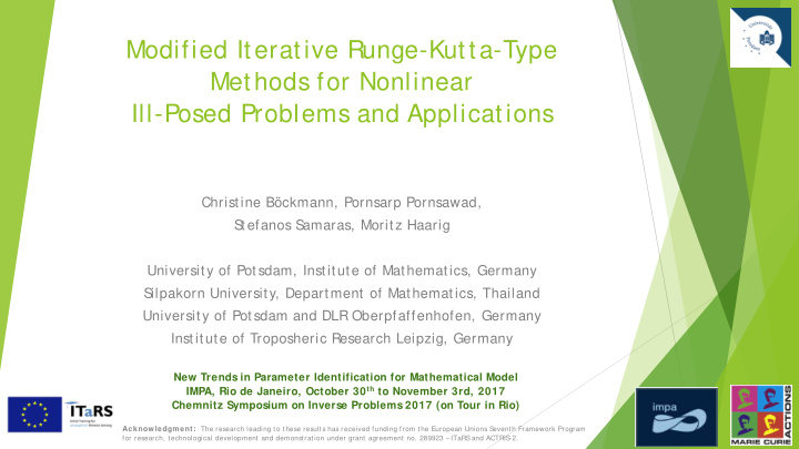 modified iterative runge kutta type methods for nonlinear