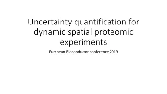 dynamic spatial proteomic  experiments  European Bioconductor conference 2019  Mis-localisation is