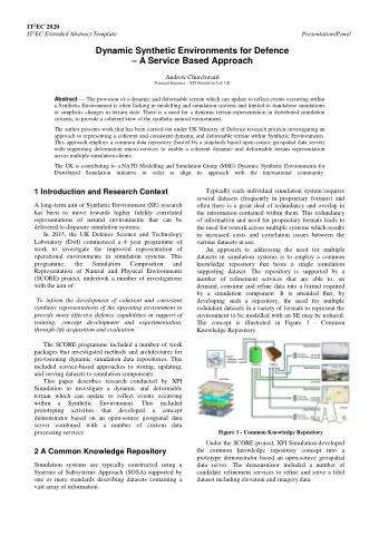 Dynamic Synthetic Environments for Defence  A Service Based Approach  Andrew Churchward