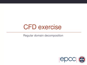 CFD exercise  Regular domain decomposition  Reusing this material  This work is licensed under a