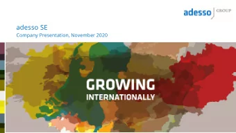 adesso SE  Company Presentation, November 2020  2  11/2020  adesso SE  Partner in digital