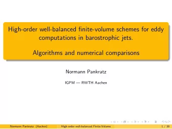 High-order well-balanced finite-volume schemes for eddy  computations in barostrophic jets.