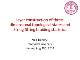 Layer construction of  f three-  dim  imensional topological states and  Stri  ring-String braiding