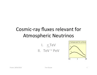 Cosmic-ray  fluxes  relevant  for    Atmospheric  Neutrinos    background