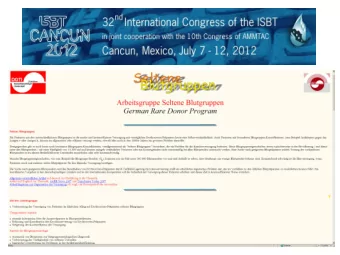 Local Exchange  Rare Red Cells and Sera  Bremen  Dessau  Springe  Berlin  Hagen  Germany  Ratingen